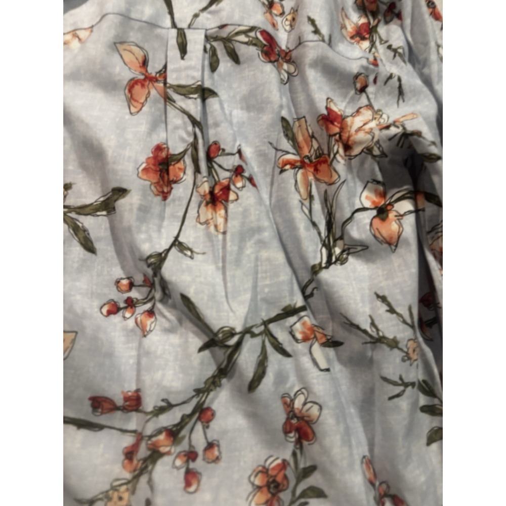 Chicos Top Women's Blouse Artsy Floral M Japan Spring Tunic Shirt Resort - Picture 8 of 10